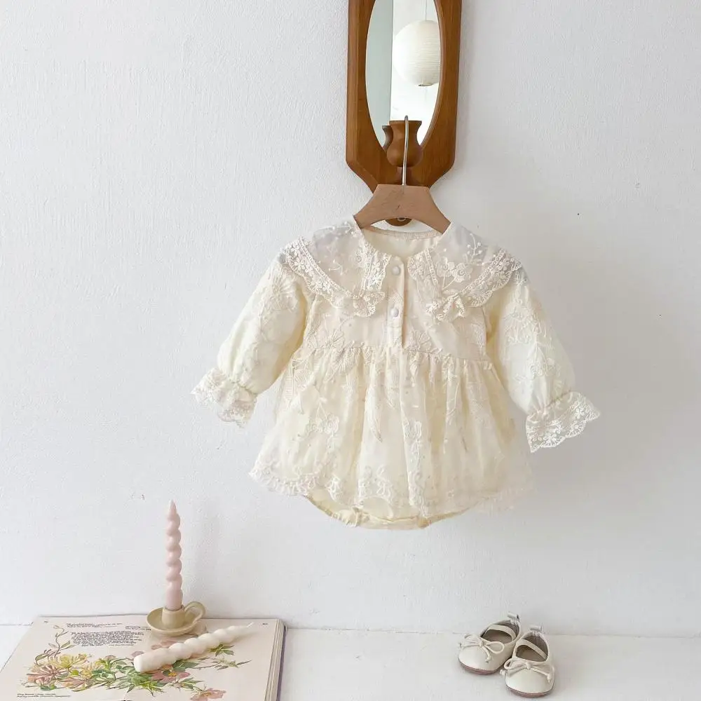2024 Baby Girls Boutique Romper Turn Down Collar Long Sleeves Newborn Rompers Solid Color Cute Casual Toddler Autumn Clothing
2024 Baby Girls Boutique Romper Turn Down Collar Long Sleeves Newborn Rompers Solid Color Cute Casual Toddler Autumn Clothing