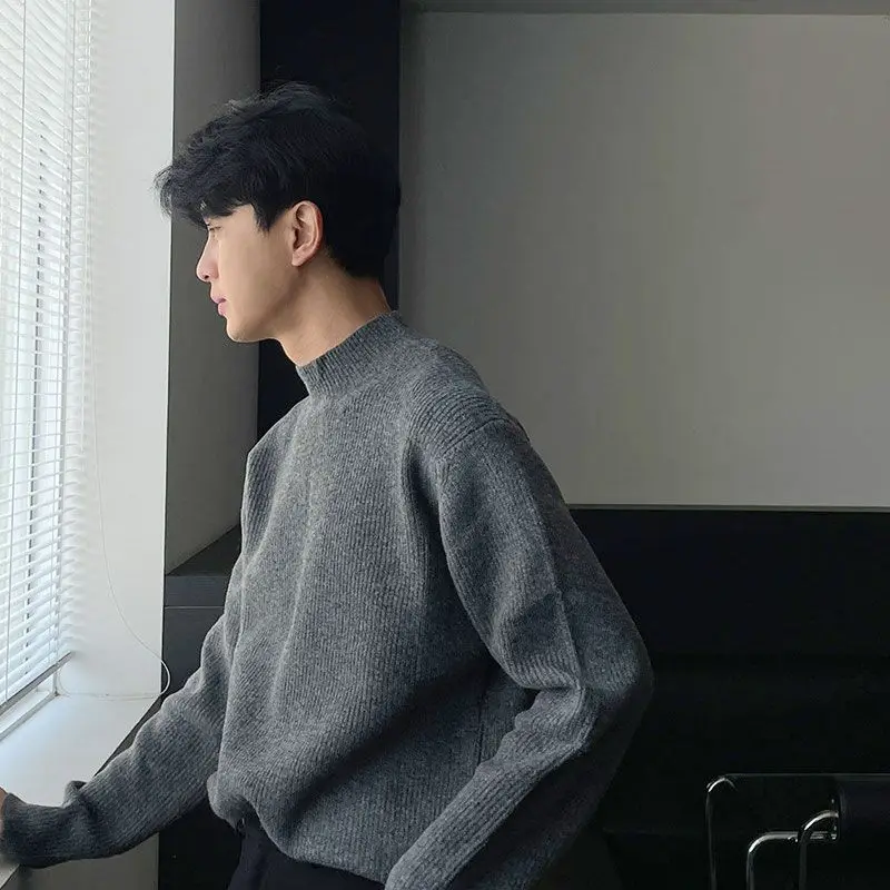 trendy brand fashion versatile stand-up collar sweater autumn and winter Korean style casual loose solid color bottoming shirt
trendy brand fashion versatile stand-up collar sweater autumn and winter Korean style casual loose solid color bottoming shirt