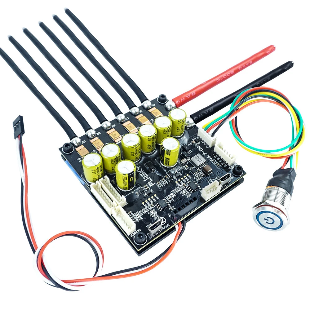 Dual FSESC6.7 Plus VESC6 Based 100A 12S ESC Built-in Power Button For Electric Longboard Skateboard E-Scooter Controller
Dual FSESC6.7 Plus VESC6 Based 100A 12S ESC Built-in Power Button For Electric Longboard Skateboard E-Scooter Controller