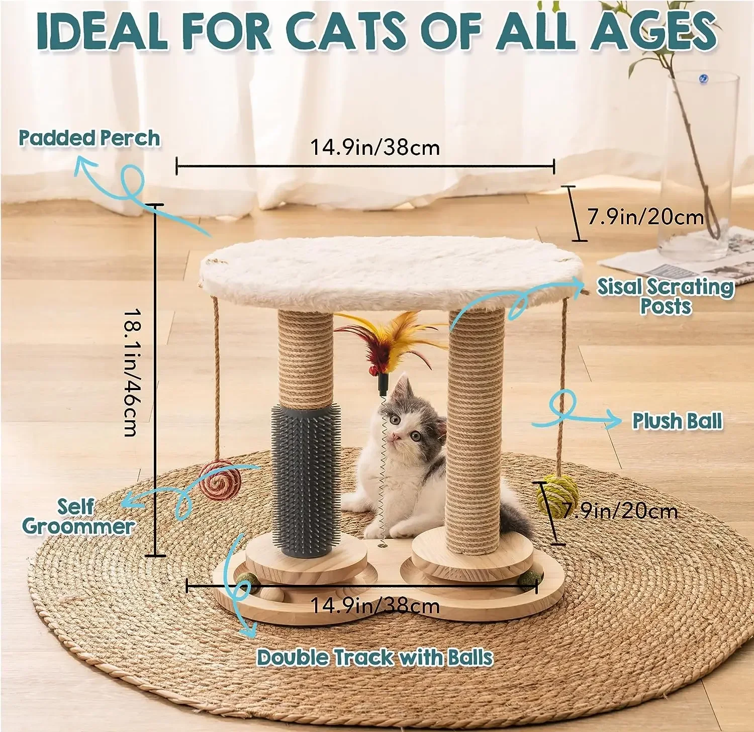 -For Mewoofun Cat Scratching Post For Indoor Cats With Soft Rabbit Fleece Perch Rest Natural Sisal Scratcher Interactive Cat Toy
-For Mewoofun Cat Scratching Post For Indoor Cats With Soft Rabbit Fleece Perch Rest Natural Sisal Scratcher Interactive Cat Toy