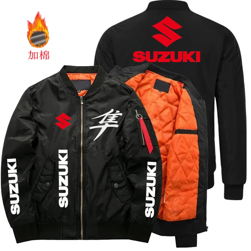 Male Suzuki Pilot Short Jacket Cotton Thickened Baseball Shirt Casual Coat Military Style Windproof Design 2025 Autumn-Winter Ne
Male Suzuki Pilot Short Jacket Cotton Thickened Baseball Shirt Casual Coat Military Style Windproof Design 2025 Autumn-Winter Ne
