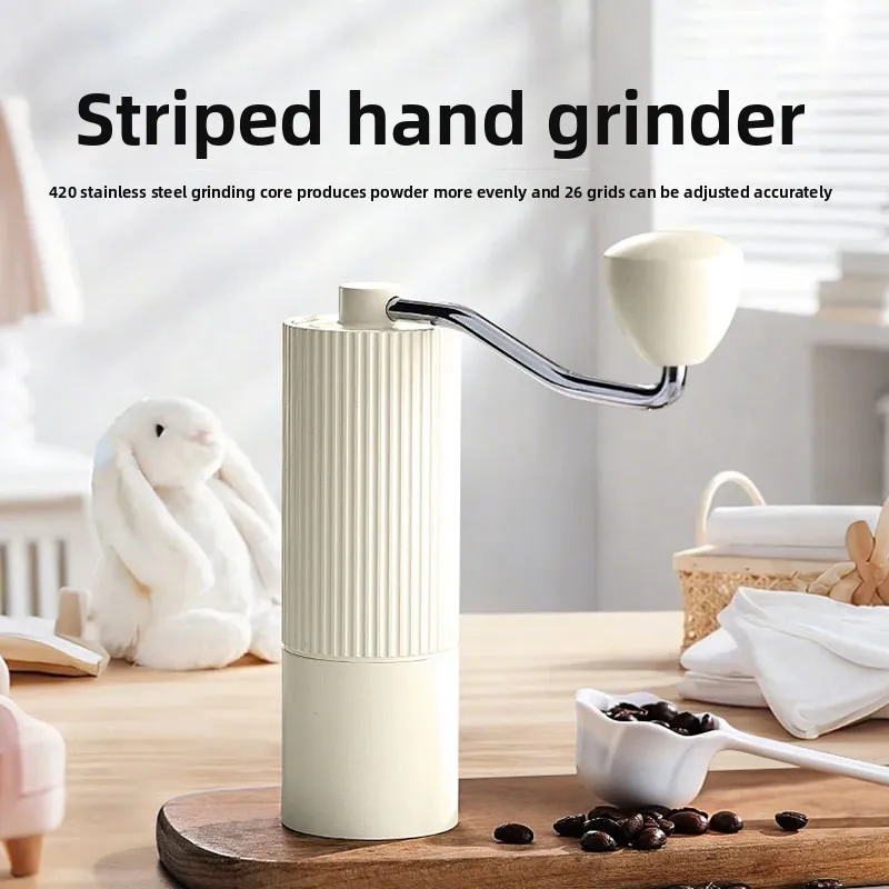 Hand cranked coffee grinder, portable coffee grinder for household use, steel core grinding tool, ivory white
Hand cranked coffee grinder, portable coffee grinder for household use, steel core grinding tool, ivory white