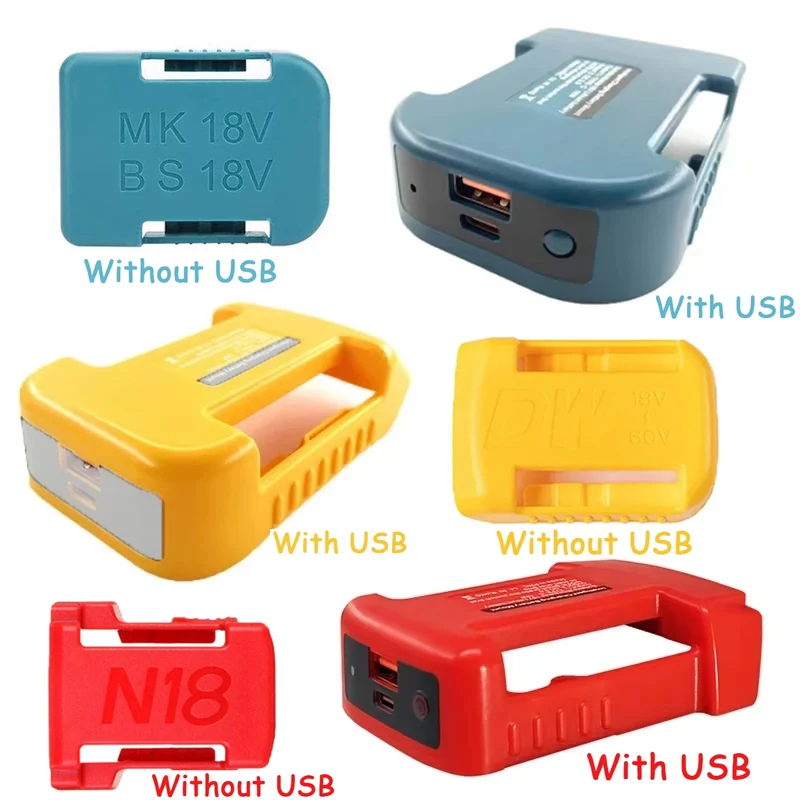 Upgraded USB Charger Adapter For Makita For Dewaltt For Milwaukee,18V Li-ion with/without USB Type-C Battery Holder Fast Chargin
Upgraded USB Charger Adapter For Makita For Dewaltt For Milwaukee,18V Li-ion with/without USB Type-C Battery Holder Fast Chargin