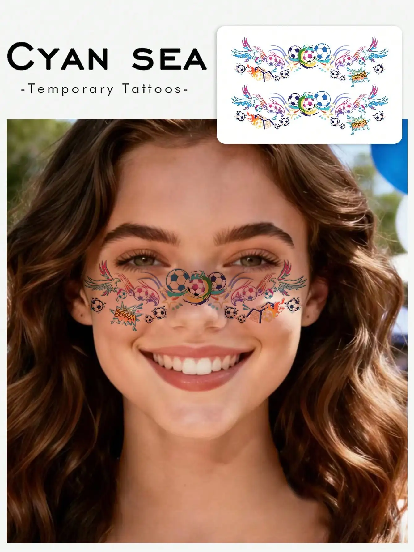 1 Tattoo Sticker Colorful Eagle Fire Football BOOM Star Trophy Fan Support Pattern Temporary Tattoo Sticker, Washable, PVC, Disposable, Waterproof And Sweatproof, Non-Reflective, Realistic Tattoo, Suitable For People, Daily Use, Lasts 3-5 Days
1 Tattoo Sticker Colorful Eagle Fire Football BOOM Star Trophy Fan Support Pattern Temporary Tattoo Sticker, Washable, PVC, Disposable, Waterproof And Sweatproof, Non-Reflective, Realistic Tattoo, Suitable For People, Daily Use, Lasts 3-5 Days