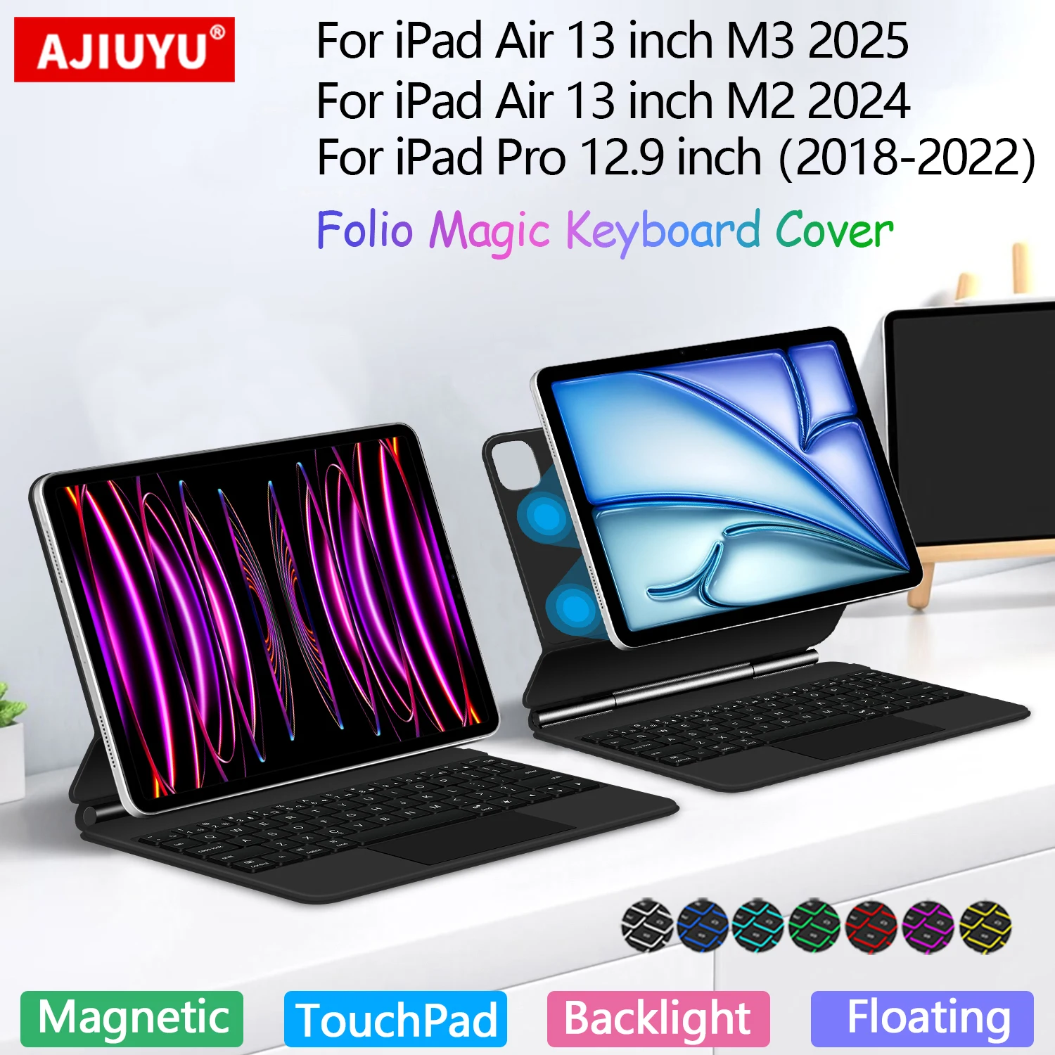 Чехол с подсветкой сенсорной панели для iPad Air 2025 13 дюймов M3 M2 2024 Smart Magic Keyboard для iPad Pro 12.9 2018-2022 Чехол
Чехол с подсветкой сенсорной панели для iPad Air 2025 13 дюймов M3 M2 2024 Smart Magic Keyboard для iPad Pro 12.9 2018-2022 Чехол