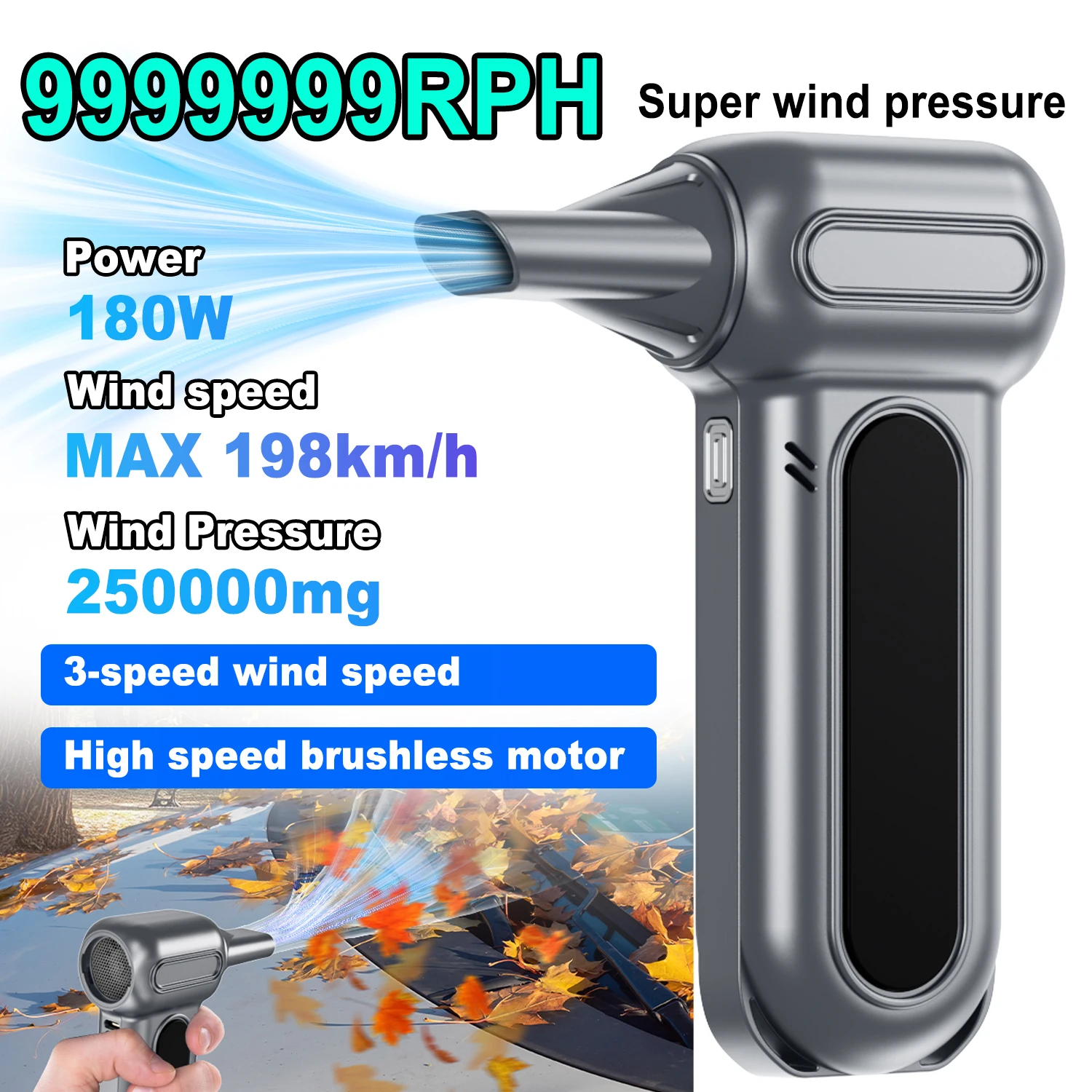 Electric Air Duster-9999999Rph Super Power Cordless Air Gun-3-Speed Adjustable Mini Blower, 8000Mah Fast Charging, for Computer, Keyboard, Home, Outdoor and Car, Best Gift for Friends
Electric Air Duster-9999999Rph Super Power Cordless Air Gun-3-Speed Adjustable Mini Blower, 8000Mah Fast Charging, for Computer, Keyboard, Home, Outdoor and Car, Best Gift for Friends