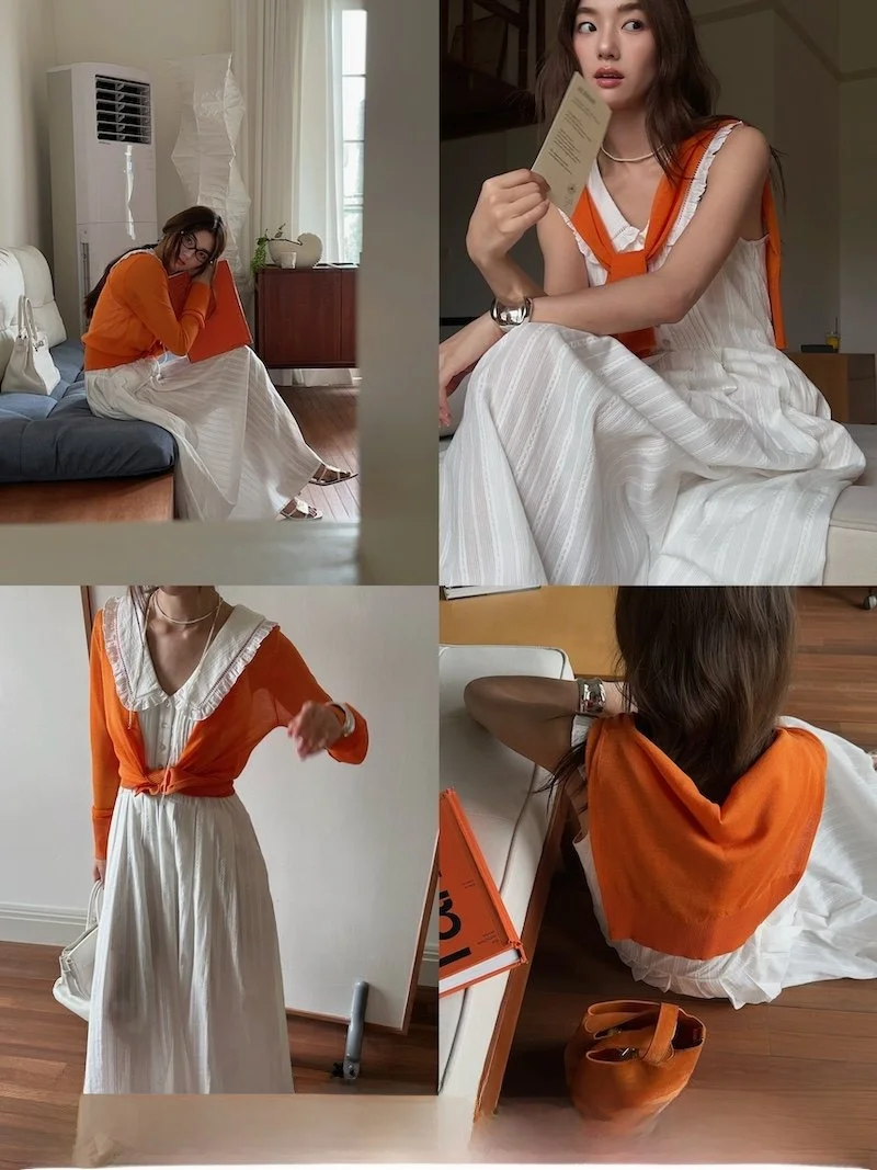 Ultra-Thin Translucent Glass Paper Texture Silk Blend Transition Season Open Cardigan Korean Sle Slim Fit Long Sve Crew ...
Ultra-Thin Translucent Glass Paper Texture Silk Blend Transition Season Open Cardigan Korean Sle Slim Fit Long Sve Crew ...