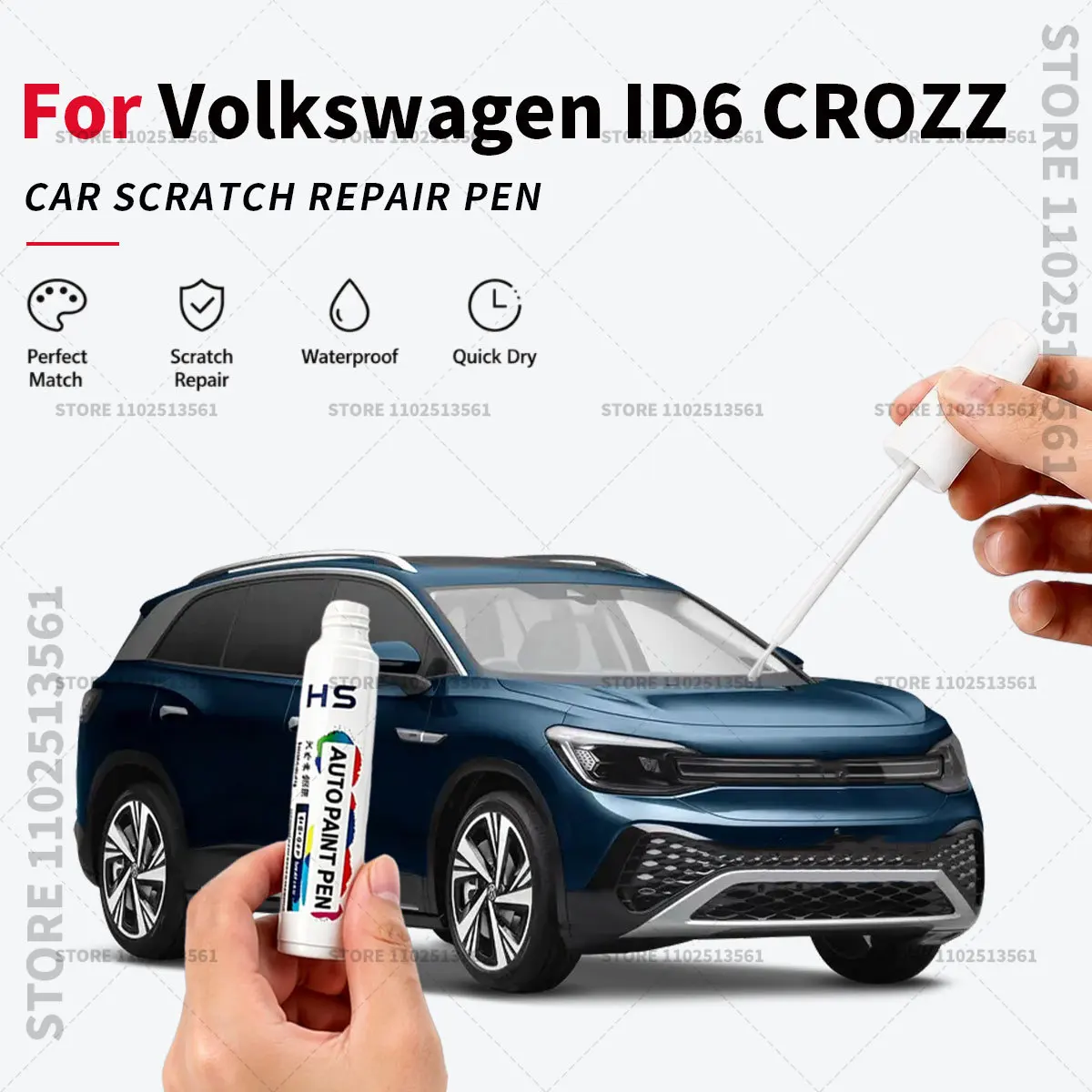 Automotive Touch Up Paint Pen Car Paint Scratch Remover Quick Dry Repair Brush for Vehicle Paint For Volkswagen ID6 CROZZ Black
Automotive Touch Up Paint Pen Car Paint Scratch Remover Quick Dry Repair Brush for Vehicle Paint For Volkswagen ID6 CROZZ Black