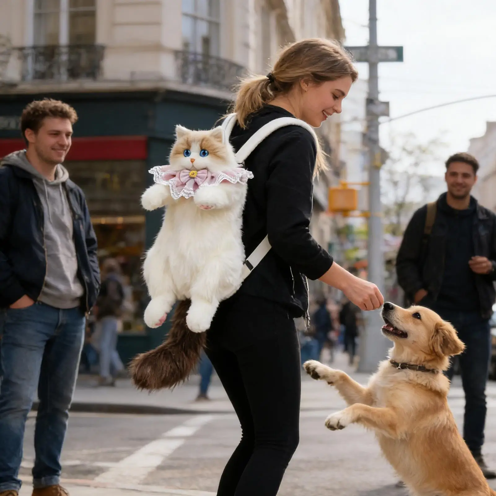 Stuffed Animals Backpack with Removable Shoulder Strap Realistic Cat Shaped Backpack for College Work Office Travel Vacation
Stuffed Animals Backpack with Removable Shoulder Strap Realistic Cat Shaped Backpack for College Work Office Travel Vacation