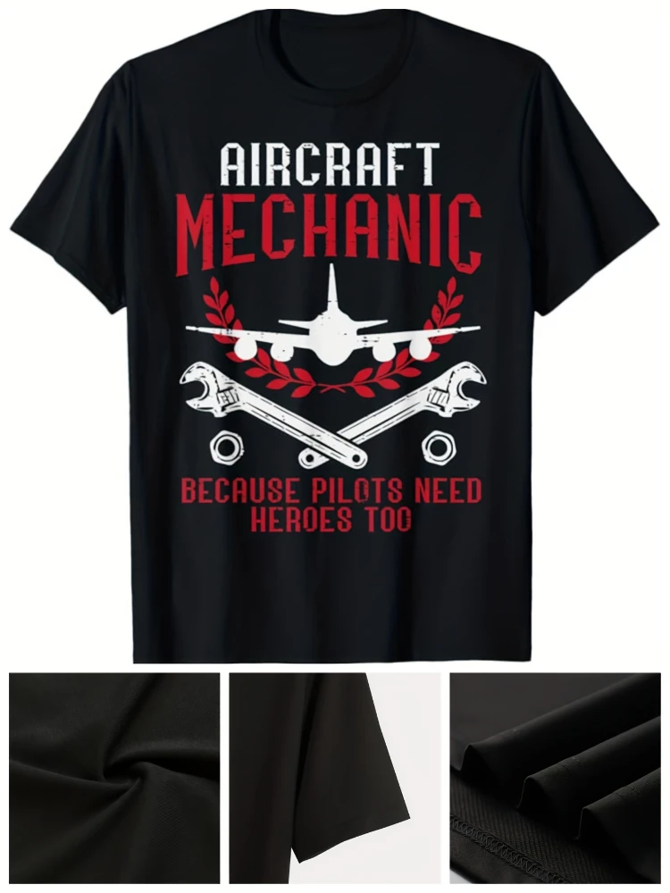 Aviation Graphic-Aircraft Mechanic Slogan & Tools Design-100% cotton summer O-neck short sleeve casual printed men's T-shirt.
Aviation Graphic-Aircraft Mechanic Slogan & Tools Design-100% cotton summer O-neck short sleeve casual printed men's T-shirt.