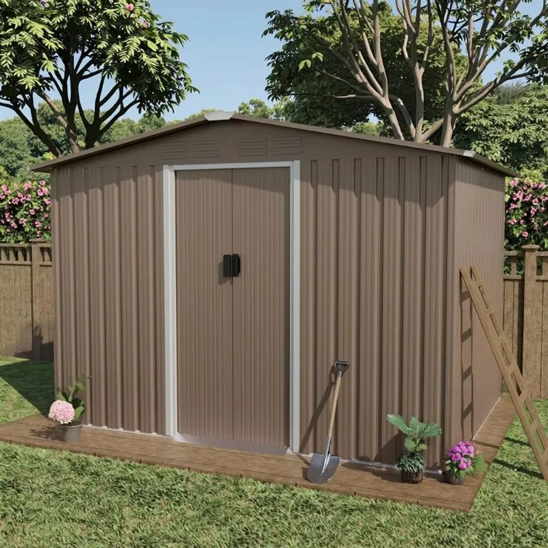 Outdoor Storage Shed 6 X 8 FtWholesale Tool Shed Metal Storage Garden Shed with Door & Lock for Patio Storage Brown
Outdoor Storage Shed 6 X 8 FtWholesale Tool Shed Metal Storage Garden Shed with Door & Lock for Patio Storage Brown