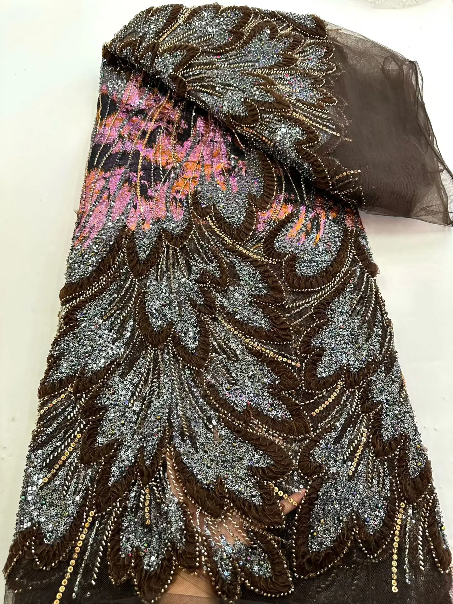 Velvet High Quality African Beads Lace Fabric 5 Yards French Nigerian Groom Luxury Laces On Sale 5 Yard Dubai for Wedding G152-1
Velvet High Quality African Beads Lace Fabric 5 Yards French Nigerian Groom Luxury Laces On Sale 5 Yard Dubai for Wedding G152-1