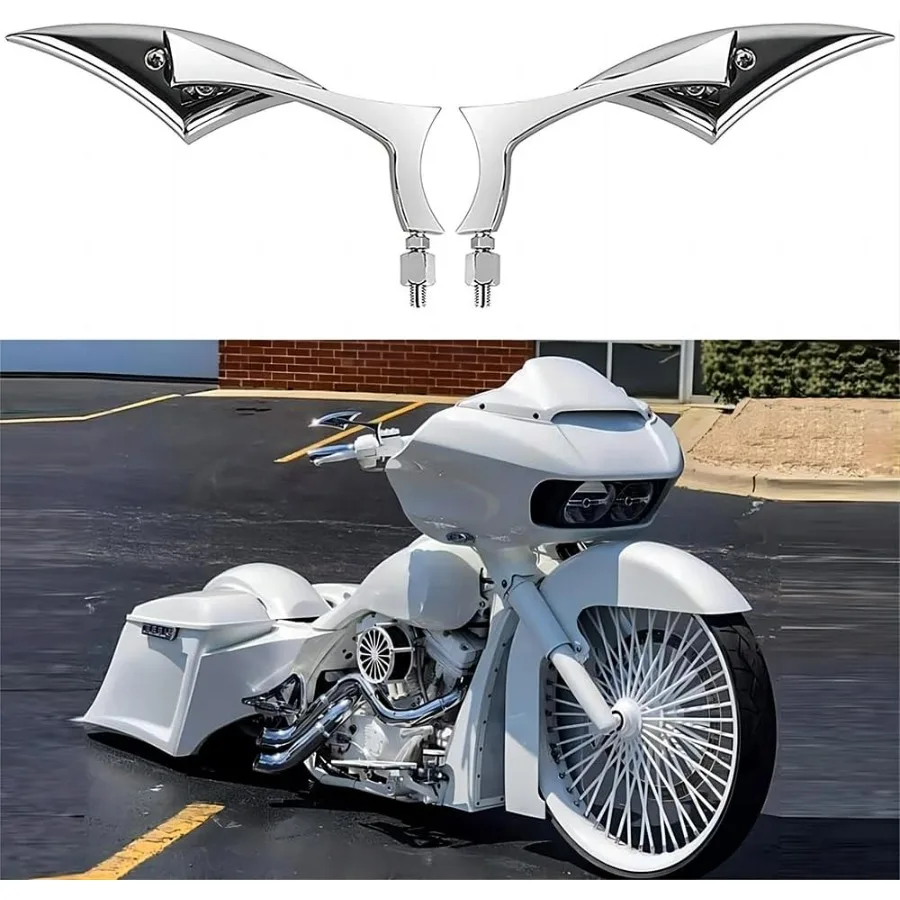 8 мм/10 мм хромированные мотоциклетные универсальные боковые зеркала заднего вида с лезвием, совместимые с Harley Street Bike Scooter Chopper Cruiser Spor
8 мм/10 мм хромированные мотоциклетные универсальные боковые зеркала заднего вида с лезвием, совместимые с Harley Street Bike Scooter Chopper Cruiser Spor