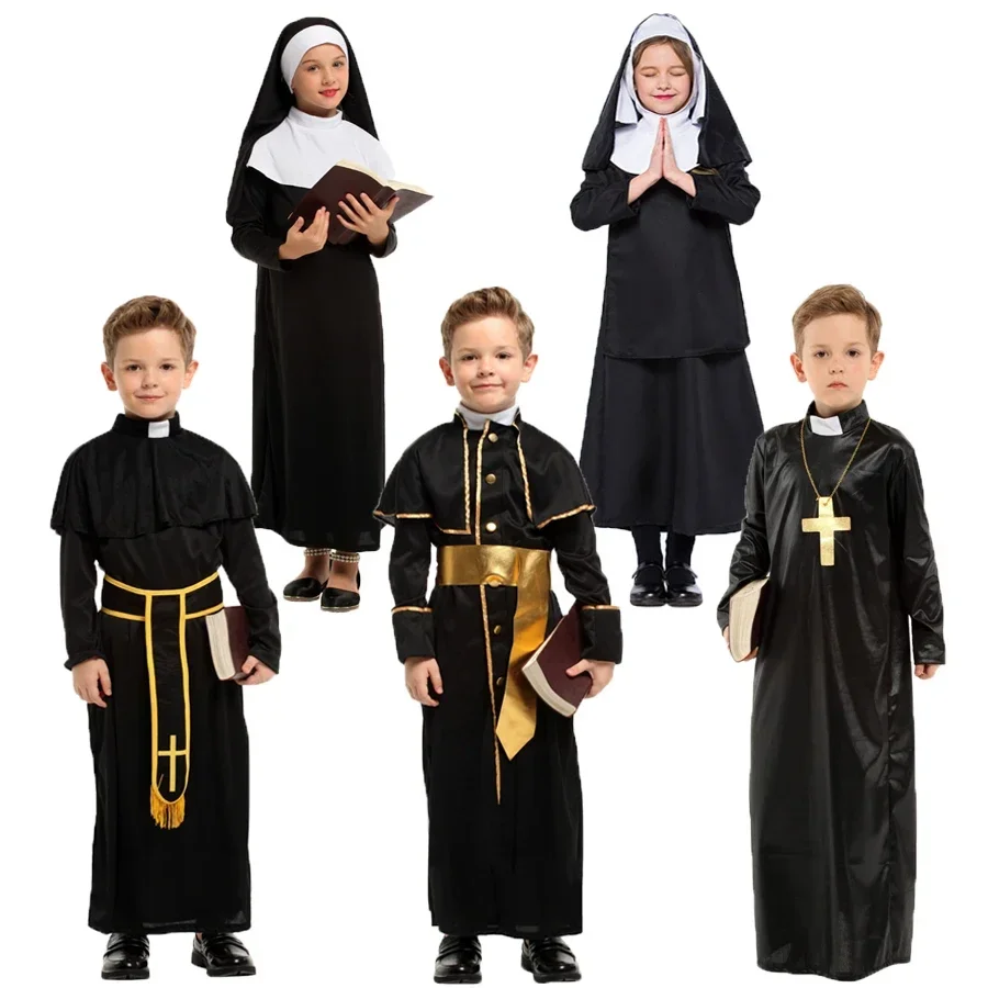 Christian Missionary Father Priest Costume For Boys Nun Costumes For Girls Kids Child Easter Purim Halloween Fancy Dress
Christian Missionary Father Priest Costume For Boys Nun Costumes For Girls Kids Child Easter Purim Halloween Fancy Dress