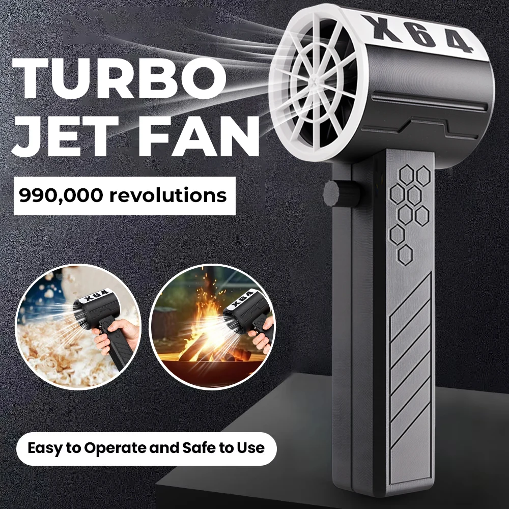 X64 Violent Blower Handheld Turbo Jet Fan 64mm Brushless Powerful 1400G Thrust 1000W Highpower Duct Fan Turbo Fan Car Air Blower
X64 Violent Blower Handheld Turbo Jet Fan 64mm Brushless Powerful 1400G Thrust 1000W Highpower Duct Fan Turbo Fan Car Air Blower
