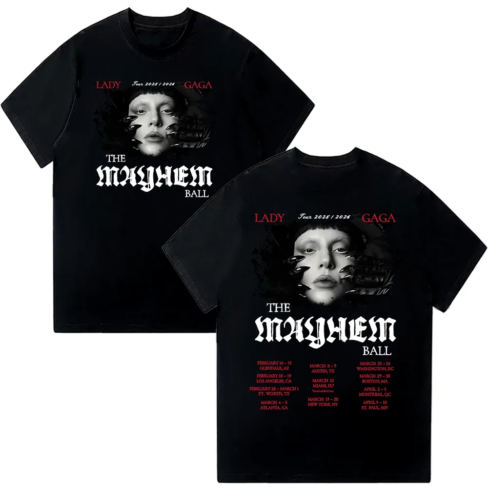 Lady Gaga The Mayhem Ball T-shirts Women O-Neck Short Sleeve Cotton High Quality Soft Top Lady Gaga Tour Fan Gift Clothes Unisex
Lady Gaga The Mayhem Ball T-shirts Women O-Neck Short Sleeve Cotton High Quality Soft Top Lady Gaga Tour Fan Gift Clothes Unisex