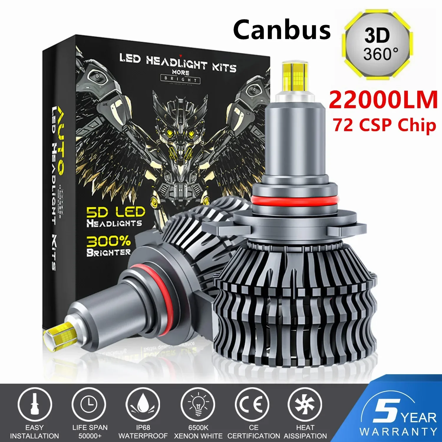 Canbus 72 CSP 6 Sides 3D 360 H7 Led Car Headlights Bulbs 22000LM H11 H8 H9 H1 9005 HB4 9006 110W Auto Fog Lights Turbo HeadLamp
Canbus 72 CSP 6 Sides 3D 360 H7 Led Car Headlights Bulbs 22000LM H11 H8 H9 H1 9005 HB4 9006 110W Auto Fog Lights Turbo HeadLamp