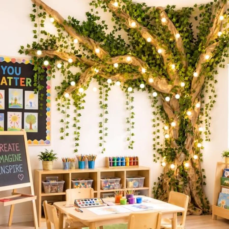 45 Classroom Tree Board Notice Set DIY 3D Cardboard Tree with Leaves Round String Lights Kraft Paper Crafts and Paper Pom-pom W
45 Classroom Tree Board Notice Set DIY 3D Cardboard Tree with Leaves Round String Lights Kraft Paper Crafts and Paper Pom-pom W