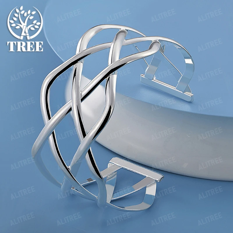 New Style 925 Sterling Silver Cross Grid Bangles Women Party Fashion Jewelry Engagement Wedding Birthday Gift Accessories
New Style 925 Sterling Silver Cross Grid Bangles Women Party Fashion Jewelry Engagement Wedding Birthday Gift Accessories