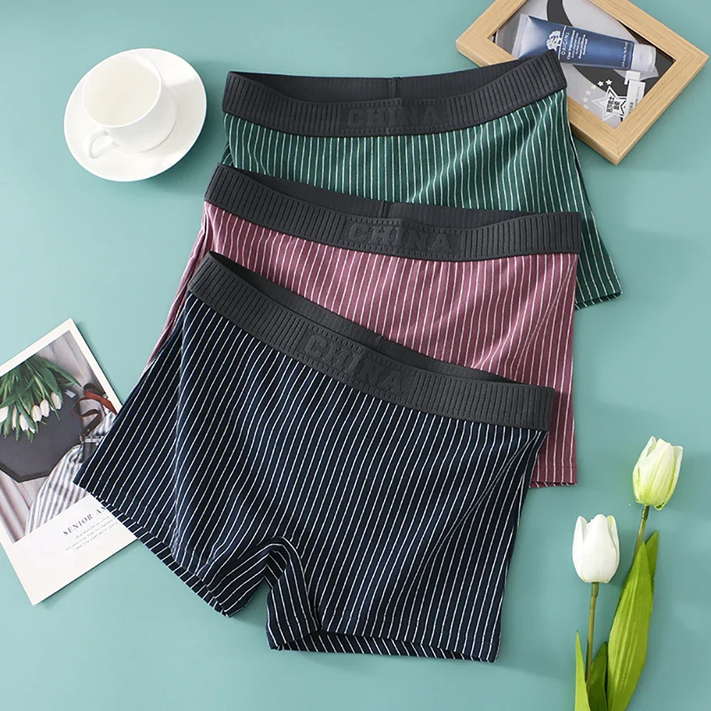 2024 3Pack Men's Cotton Boyshorts - Summer Breathable Mid Rise Underwear High Elastic Waist Trendy Striped Panties Multi-Pack
2024 3Pack Men's Cotton Boyshorts - Summer Breathable Mid Rise Underwear High Elastic Waist Trendy Striped Panties Multi-Pack