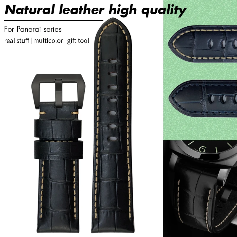 High Quality 24mm Blue Calf Leather Strap for Panerai LUMINOR PAM 441 01312 00111 Watch Accessories Thick Cowhide Watchbands
High Quality 24mm Blue Calf Leather Strap for Panerai LUMINOR PAM 441 01312 00111 Watch Accessories Thick Cowhide Watchbands