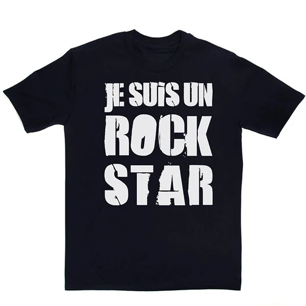 Je Suis Un Rock Star Graphic Printing Summer Luxury Brand Cotton Men's and Women's T-Shirts Short Sleeves Street Fashion Trend
Je Suis Un Rock Star Graphic Printing Summer Luxury Brand Cotton Men's and Women's T-Shirts Short Sleeves Street Fashion Trend