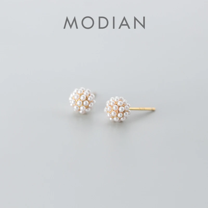Modian Fashion Pearl Geometric Round Stud Earrings for Women 925 Sterling Silver Luxury Weddiing Engagement Statement Jewelry
Modian Fashion Pearl Geometric Round Stud Earrings for Women 925 Sterling Silver Luxury Weddiing Engagement Statement Jewelry