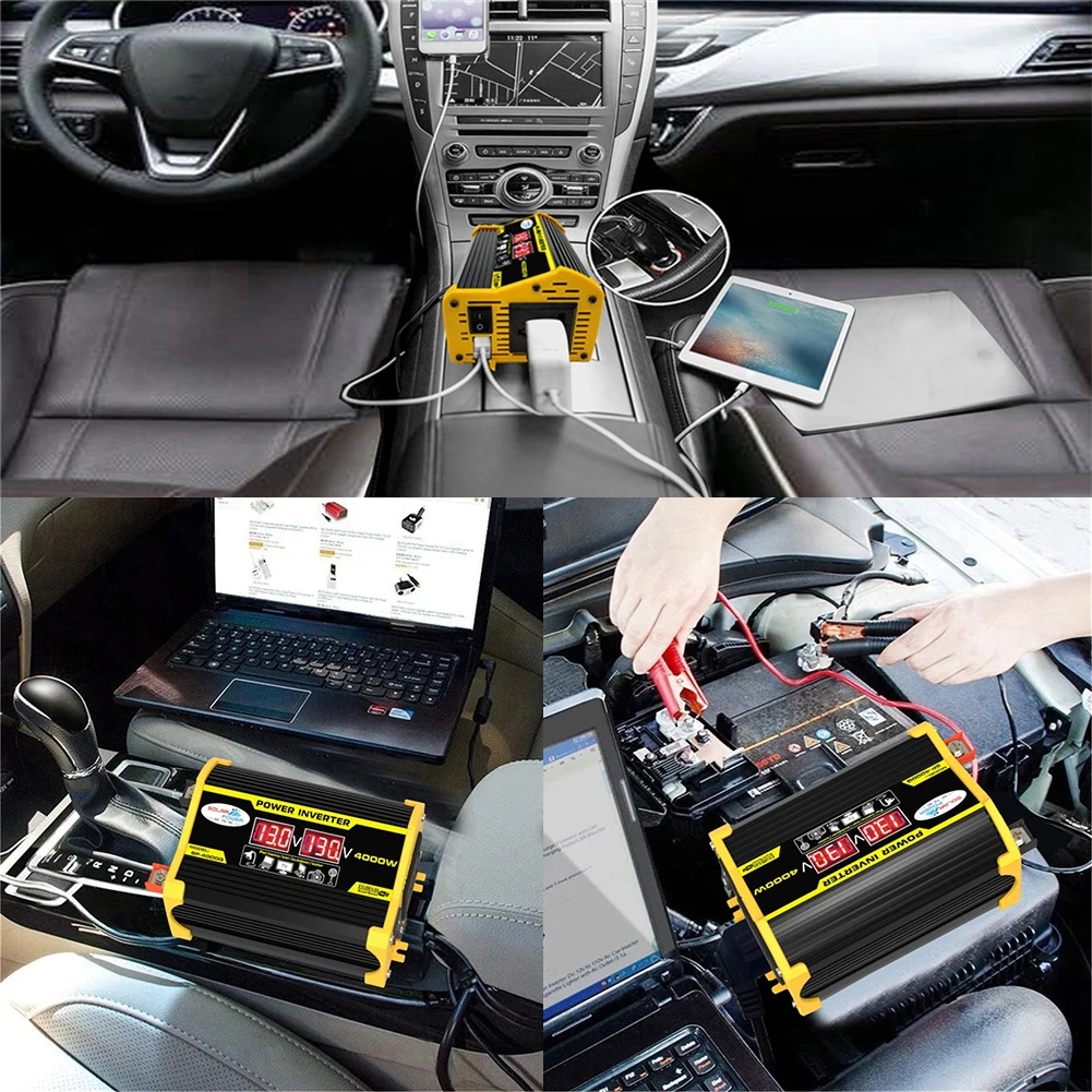 Vehicle Power Inverter Portable Voltage Transformer Car Adapter LED Display Dual USB Charger Converter Auto Accessories
Vehicle Power Inverter Portable Voltage Transformer Car Adapter LED Display Dual USB Charger Converter Auto Accessories