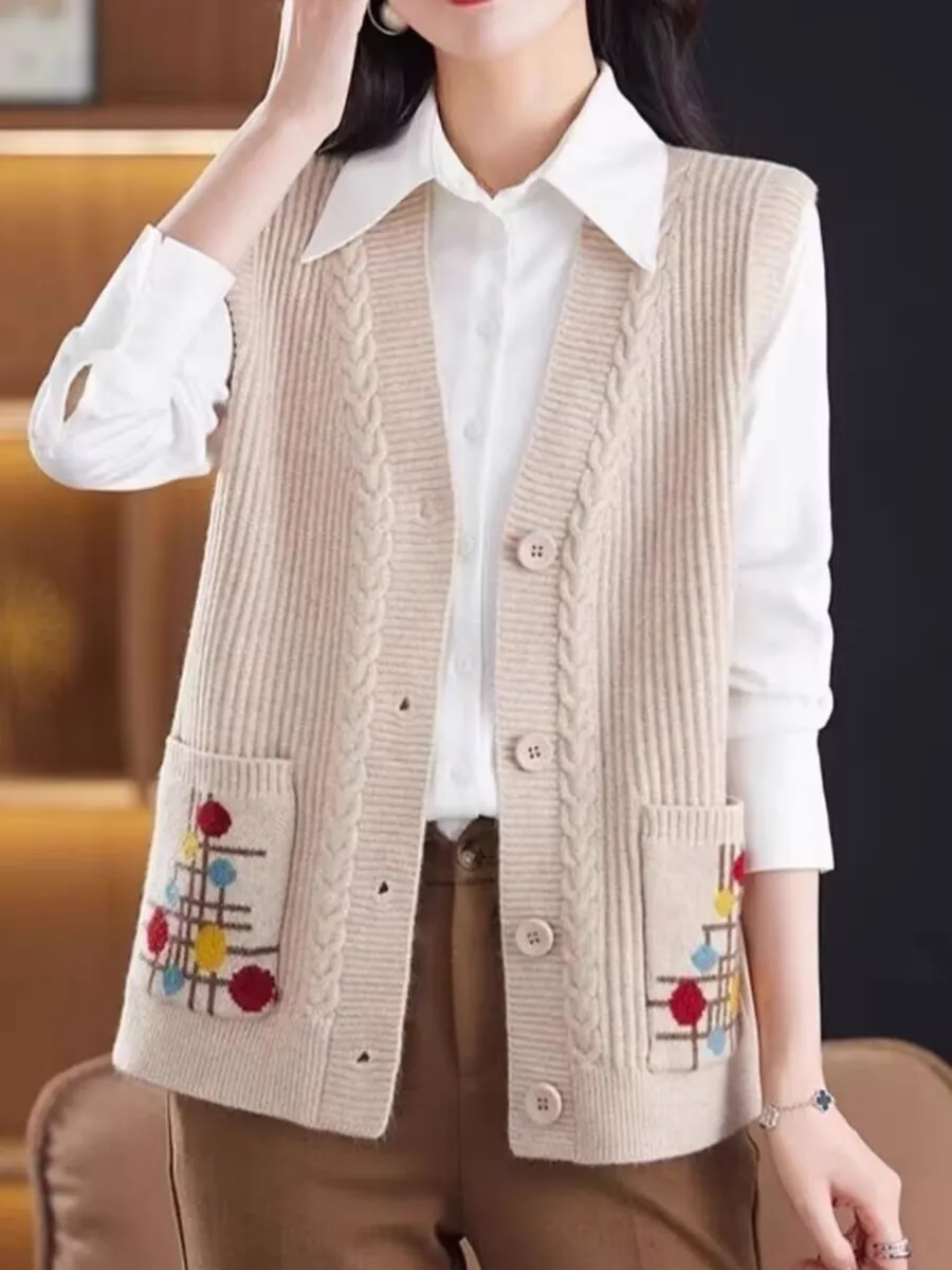 Stylish Knitted Short Vest Cardigan Spring Autumn Women's Outerwear Trendy Top Ladies Jacket New Fashion Outer Layer
Stylish Knitted Short Vest Cardigan Spring Autumn Women's Outerwear Trendy Top Ladies Jacket New Fashion Outer Layer
