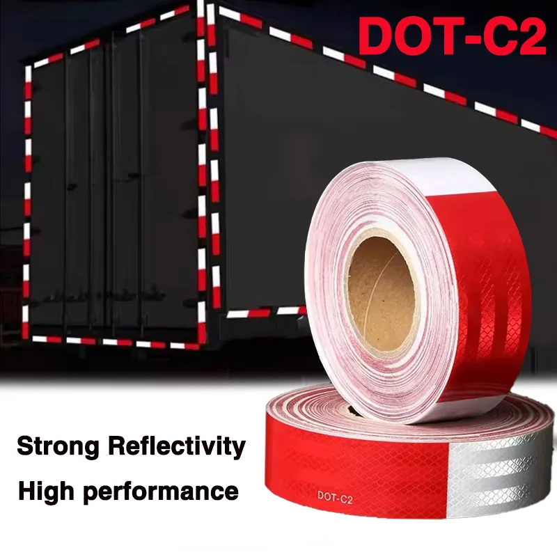 DOT-C2 Reflective Tape Outdoor Waterproof Conspicuity Strong Adhesive Reflector Tape Warning Safety for Trailer Truck Boats Sign
DOT-C2 Reflective Tape Outdoor Waterproof Conspicuity Strong Adhesive Reflector Tape Warning Safety for Trailer Truck Boats Sign