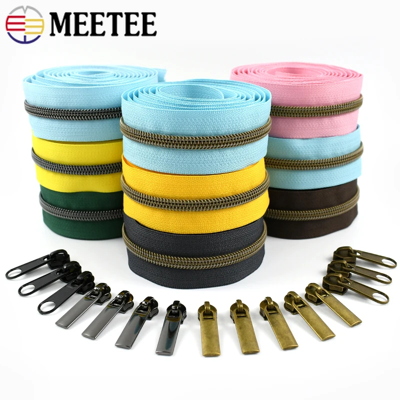 2/3/4/5/10M 5# Nylon Zippers Tapes with Zipper Slider Head Clothes Zips Bag Wallet Shoes Zip Repair Kits DIY Sewing Accessories
2/3/4/5/10M 5# Nylon Zippers Tapes with Zipper Slider Head Clothes Zips Bag Wallet Shoes Zip Repair Kits DIY Sewing Accessories