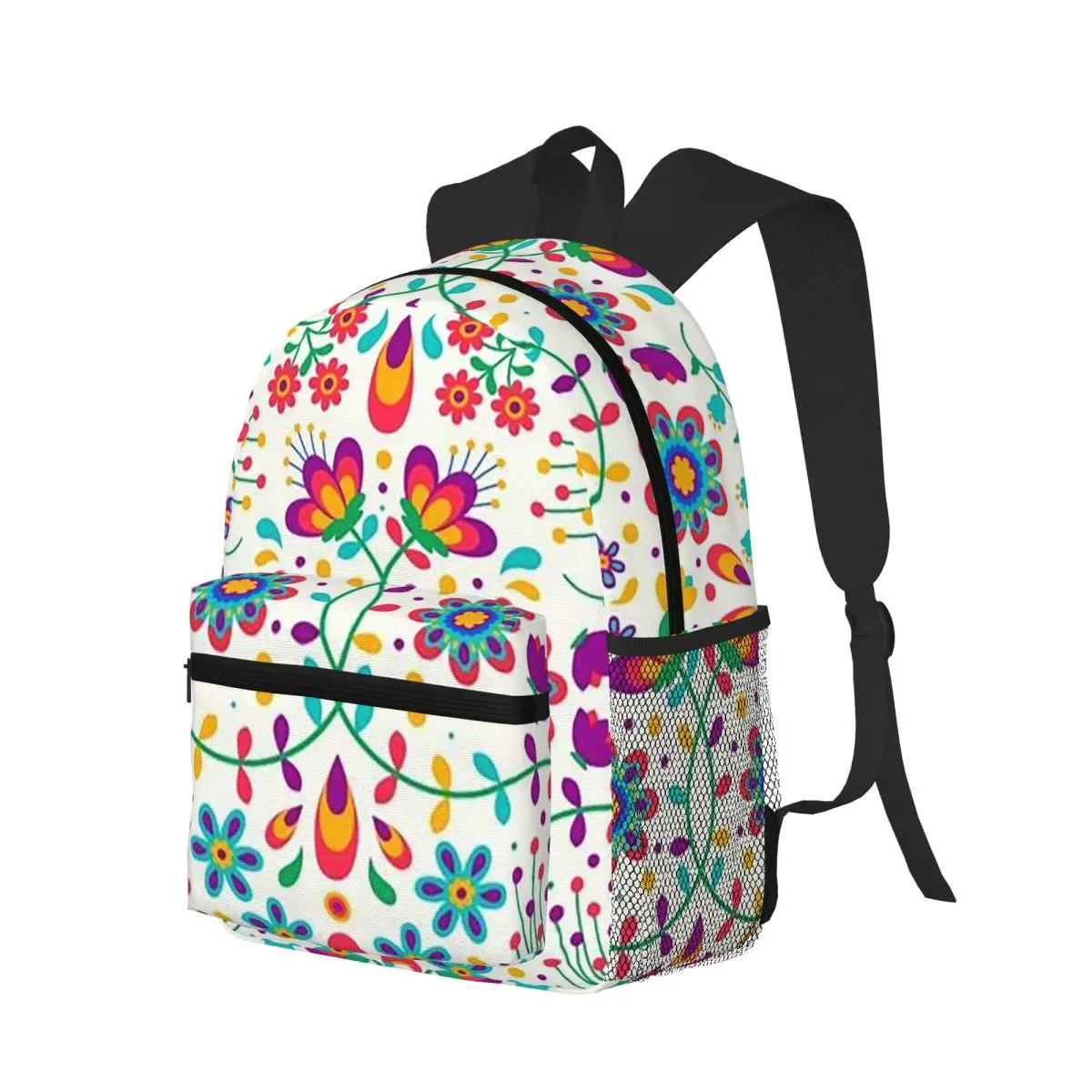 Colorful Mexican Flowers Pattern Student Backpack School Bag Hiking Travel Daypack for Boys Girls Bookbag Shoulder Bags
Colorful Mexican Flowers Pattern Student Backpack School Bag Hiking Travel Daypack for Boys Girls Bookbag Shoulder Bags