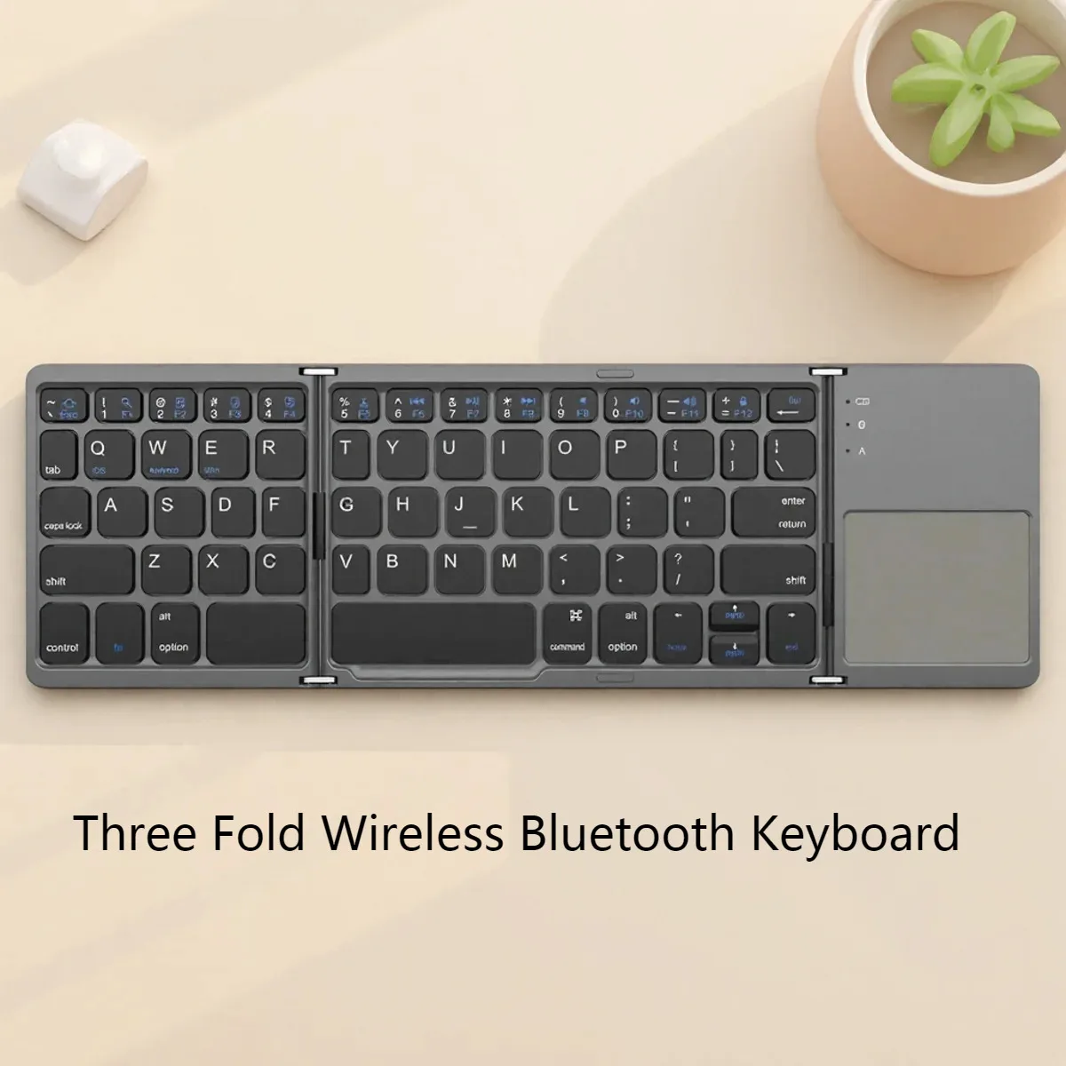 Portable Three Fold Wireless Bluetooth Keyboard Ultra-thin With Touchpad Tablet Bluetooth Keyboard Compatible With Three Systems
Portable Three Fold Wireless Bluetooth Keyboard Ultra-thin With Touchpad Tablet Bluetooth Keyboard Compatible With Three Systems
