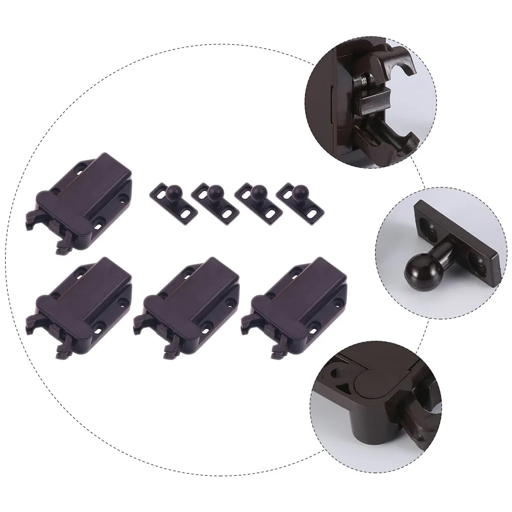 4 Pcs Cabinet Door Lock Brown Bounce Latch Push Catch Furniture Drawer Appliance Rebound Self Lock Hardware
4 Pcs Cabinet Door Lock Brown Bounce Latch Push Catch Furniture Drawer Appliance Rebound Self Lock Hardware