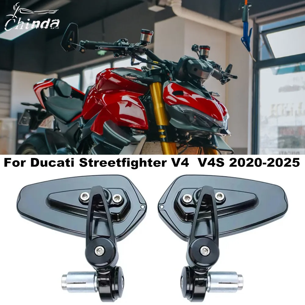 For Ducati Streetfighter V4 V4S 2020-2025 Motorcycle Mirror Conversion CNC Handlebar Mirror
For Ducati Streetfighter V4 V4S 2020-2025 Motorcycle Mirror Conversion CNC Handlebar Mirror