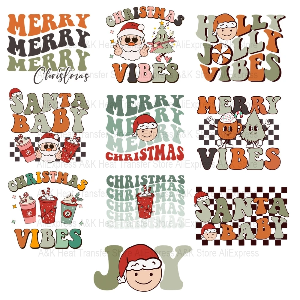 New Christmas Joy Santa Coffee Heat Transfer For Clothing DIY A-Level Merry Vibes Patches On Clothes Design Applique Decoration
New Christmas Joy Santa Coffee Heat Transfer For Clothing DIY A-Level Merry Vibes Patches On Clothes Design Applique Decoration