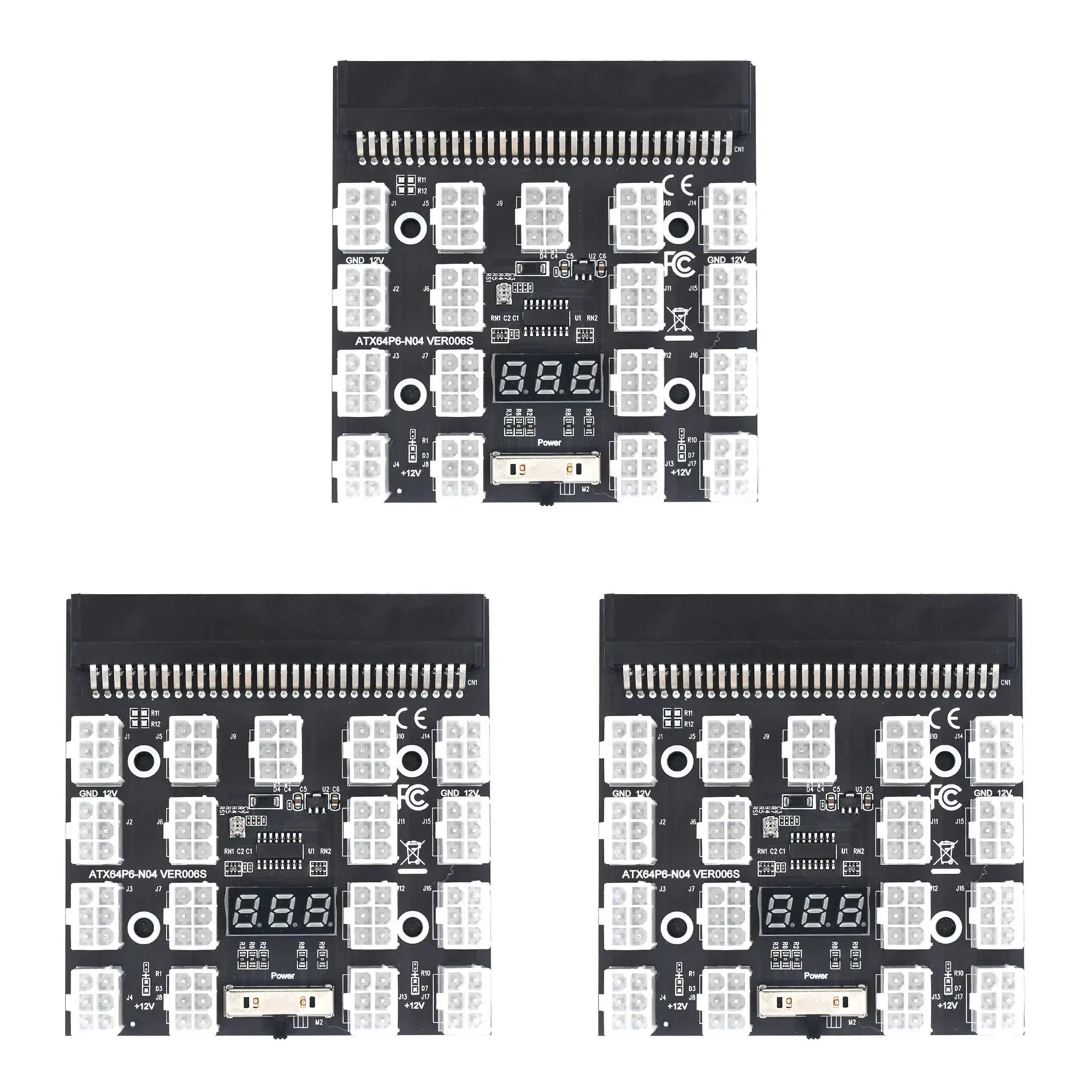 3X Breakout Board 17 Port 6Pin LED Display Power Module Server Card Adapter For HP 1200W 750W PSU GPU Miner Mining BTC
3X Breakout Board 17 Port 6Pin LED Display Power Module Server Card Adapter For HP 1200W 750W PSU GPU Miner Mining BTC