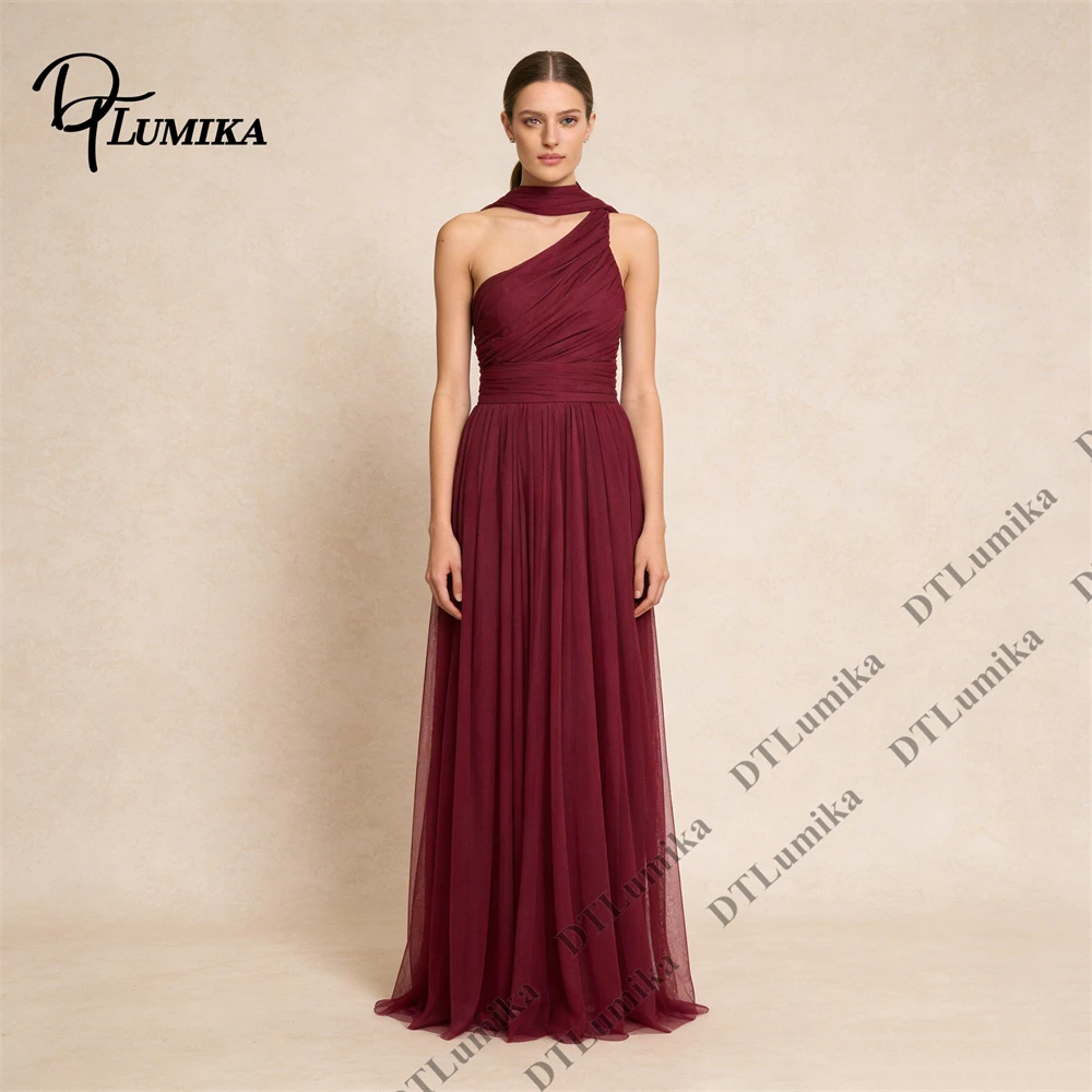 DTLumika 2026 Popular Maxi Gown for Women, One Shoulder A Line Tulle Evening Dresses with Scarf Neck Customized Size and Color
DTLumika 2026 Popular Maxi Gown for Women, One Shoulder A Line Tulle Evening Dresses with Scarf Neck Customized Size and Color