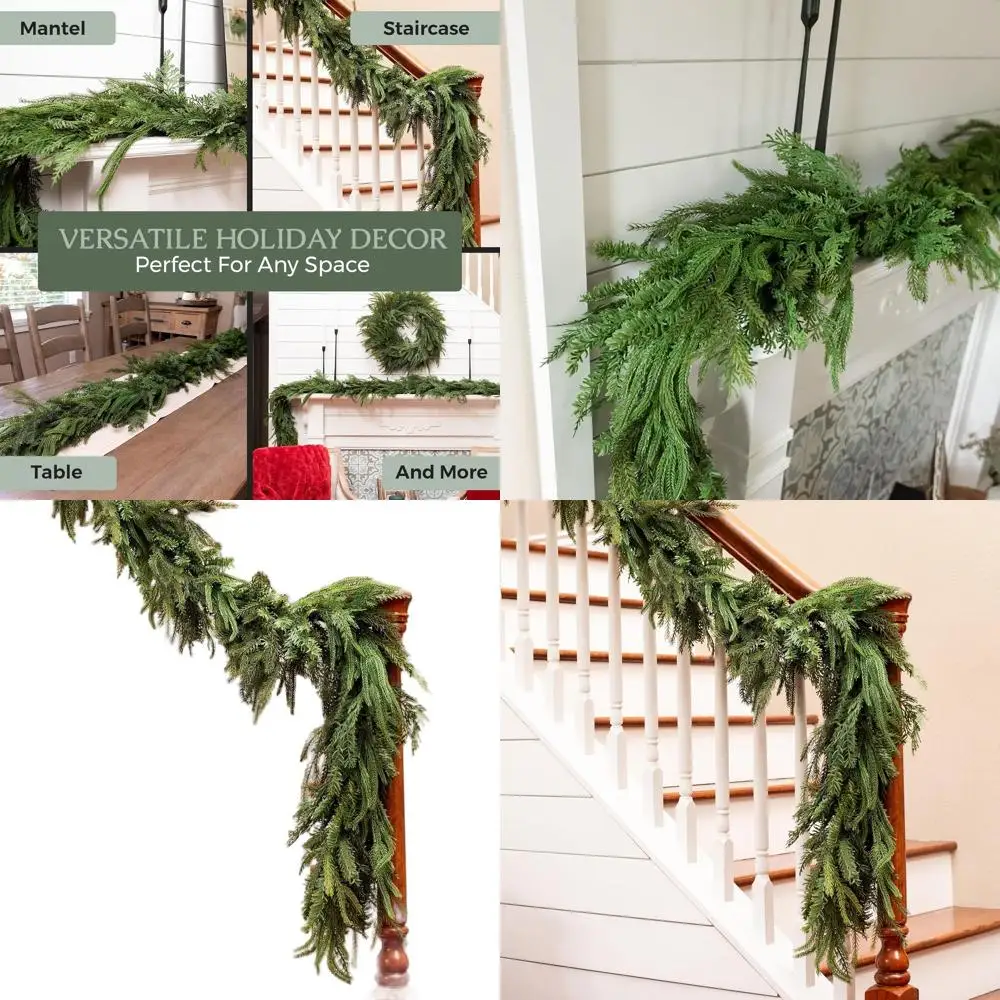 9-Foot Premium Realistic Mixed Evergreen and Cedar Artificial Christmas Garland for Mantle Decoration
9-Foot Premium Realistic Mixed Evergreen and Cedar Artificial Christmas Garland for Mantle Decoration