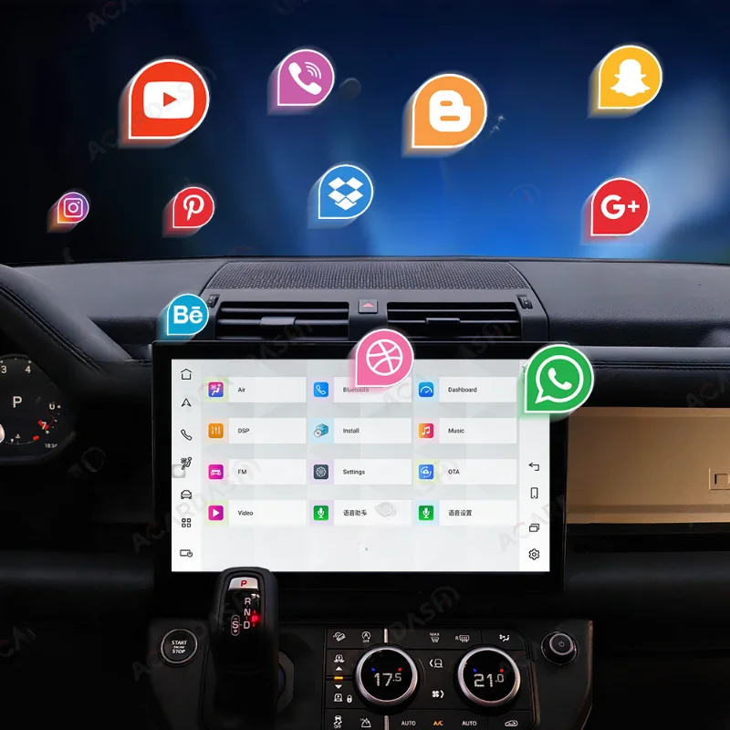 ACARDASH 13.3 inch Android 13 8 Core Central Processor Global Positioning System Car Radio for Land Rover Defender Touch Screen
ACARDASH 13.3 inch Android 13 8 Core Central Processor Global Positioning System Car Radio for Land Rover Defender Touch Screen