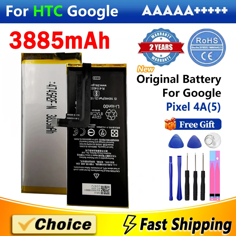 1Pc 3885mAh Original Battery For Google Pixel 4A 5G Version,G025E-B AAA+ Brand New Replacement Phone Lithium Battery+Tools
1Pc 3885mAh Original Battery For Google Pixel 4A 5G Version,G025E-B AAA+ Brand New Replacement Phone Lithium Battery+Tools