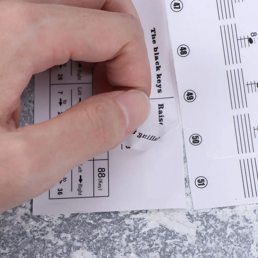 2Pcs Electronic Keyboard Stickers Transparent Piano Key Labels Beginner Friendly Easy Install Remove Reuse Clear Print Strong
2Pcs Electronic Keyboard Stickers Transparent Piano Key Labels Beginner Friendly Easy Install Remove Reuse Clear Print Strong