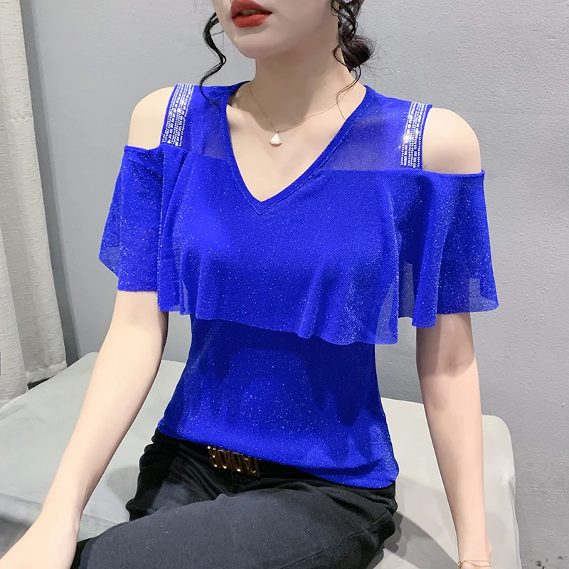 Fashion New Summer Short Sleeve V-Neck Women Blouse Casual Ruffles Blouse Shirt Women Tops Blusas Mujer De Moda 2024 Verano H939
Fashion New Summer Short Sleeve V-Neck Women Blouse Casual Ruffles Blouse Shirt Women Tops Blusas Mujer De Moda 2024 Verano H939