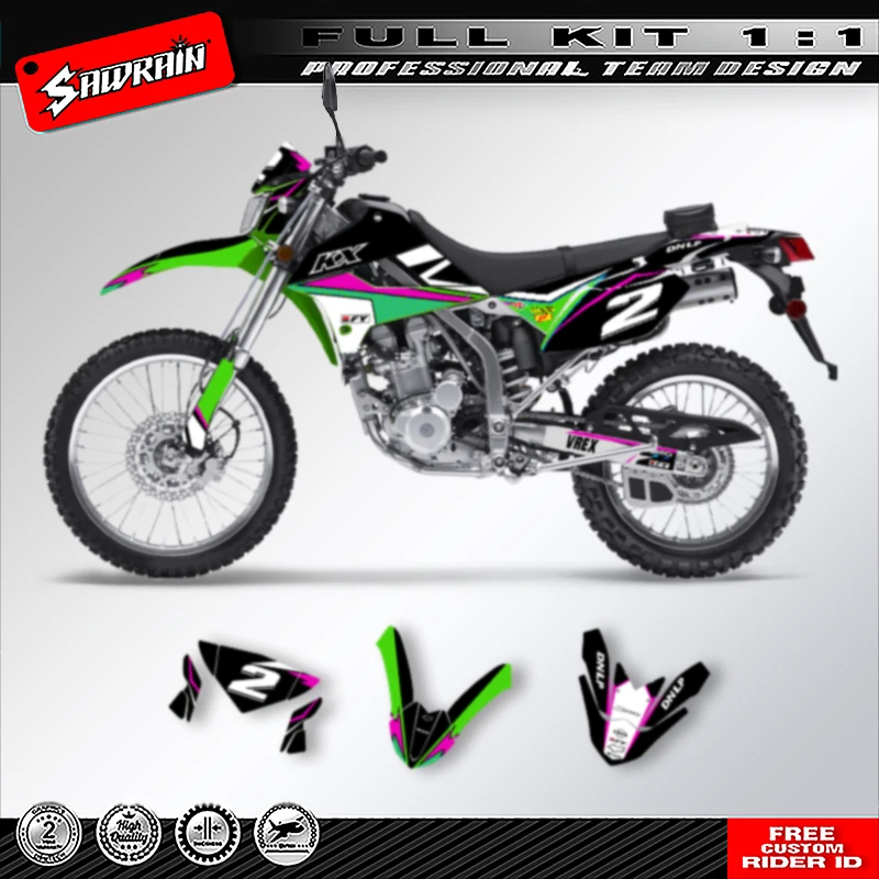 Sawrain Motorcycle Graphics Decal Stickers Kits For KAWASAKI KLX250 2008 2009 2010 2011-2021 002
Sawrain Motorcycle Graphics Decal Stickers Kits For KAWASAKI KLX250 2008 2009 2010 2011-2021 002