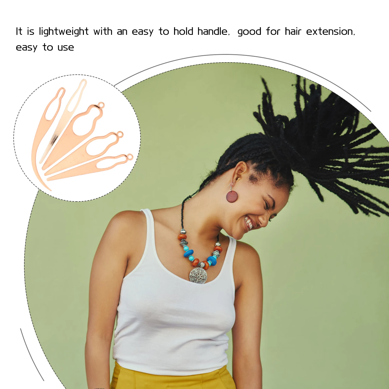 5pcs Hair Crochet Hooks Set Silver Bending Moon Shape for Braids Loc Dreads Weaving Dreadlocks Braiding Wigs Accessories Hair
5pcs Hair Crochet Hooks Set Silver Bending Moon Shape for Braids Loc Dreads Weaving Dreadlocks Braiding Wigs Accessories Hair