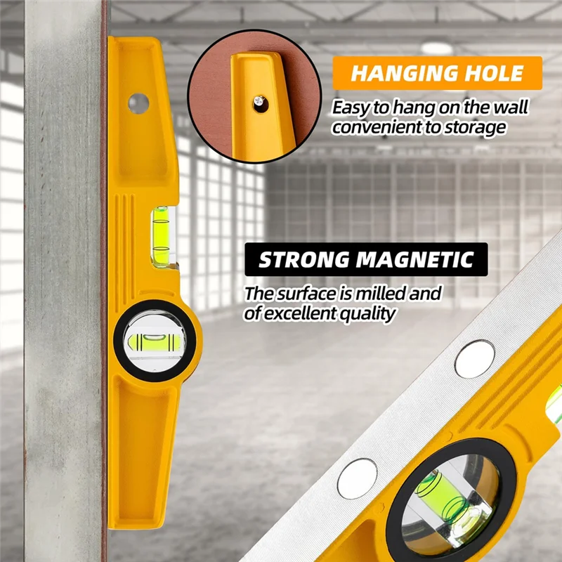 A07F-10 Inch Aluminum Diecast Magnetic Level, Magnetic Professional Scaffolding Spirit Level With Rare Earth Magnet And Bag
A07F-10 Inch Aluminum Diecast Magnetic Level, Magnetic Professional Scaffolding Spirit Level With Rare Earth Magnet And Bag