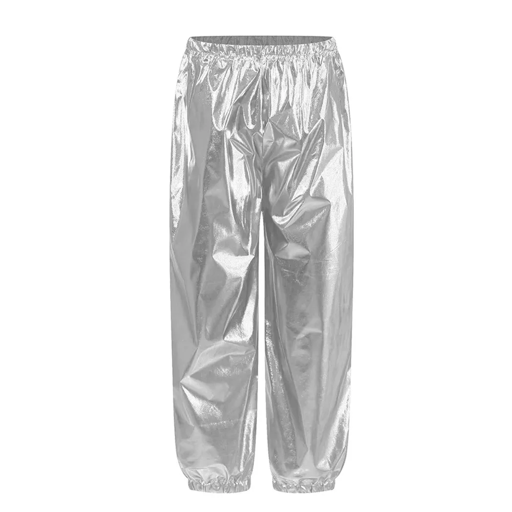 Fashion Metallic Dance Pants Stretchy Shiny Hip Hop Pants Unisex Dancewear Harem Trousers Street Dance Trousers Boys Girls
Fashion Metallic Dance Pants Stretchy Shiny Hip Hop Pants Unisex Dancewear Harem Trousers Street Dance Trousers Boys Girls