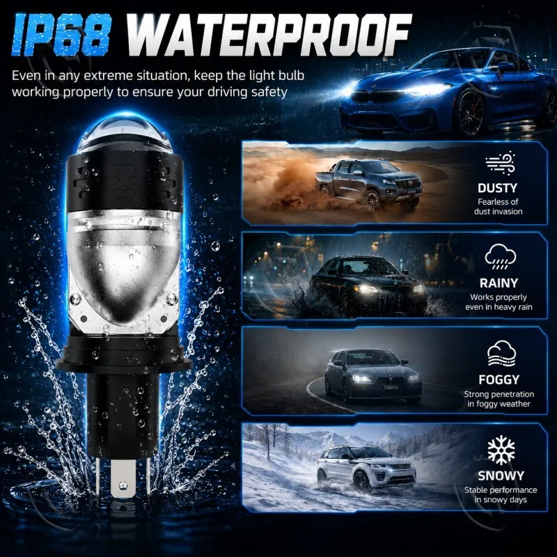 CF H4 LED Lens Mini Bi Led Projector 70W Headlight Bulbs Canbus 9003 HB2 High Low Beam 6000K Motorbike Turbo Lamps LHD 12V
CF H4 LED Lens Mini Bi Led Projector 70W Headlight Bulbs Canbus 9003 HB2 High Low Beam 6000K Motorbike Turbo Lamps LHD 12V
