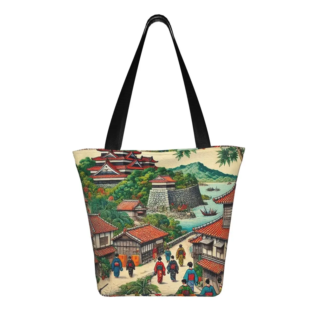 Ryukyu Kingdom Castle Town Walk Shopping Tote Bag Canvas Large Capacity Shoulder Bags Shopper Grocery Handbag for Women
Ryukyu Kingdom Castle Town Walk Shopping Tote Bag Canvas Large Capacity Shoulder Bags Shopper Grocery Handbag for Women