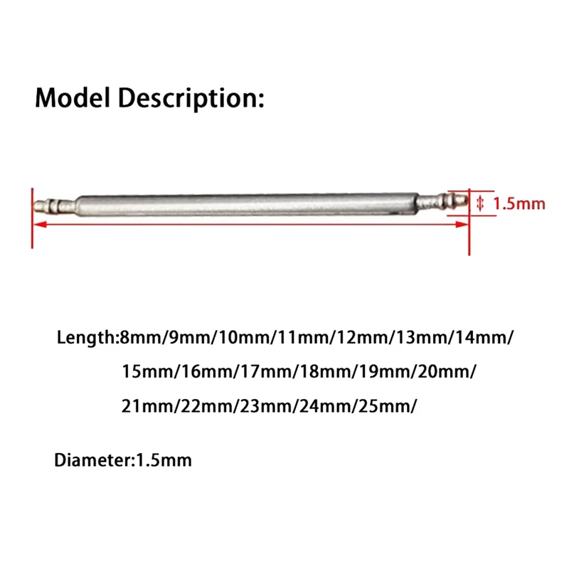 ABP-360Pcs Watch Spring Bar 8Mm-25Mm Strap Link Pins Metal Repair Kit Tool Strap Link Pins Cotter Bar Watch Tools
ABP-360Pcs Watch Spring Bar 8Mm-25Mm Strap Link Pins Metal Repair Kit Tool Strap Link Pins Cotter Bar Watch Tools